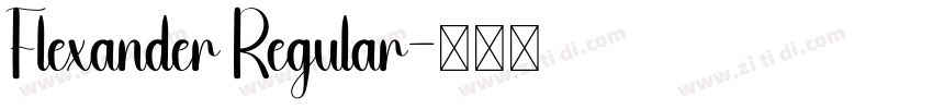 Flexander Regular字体转换